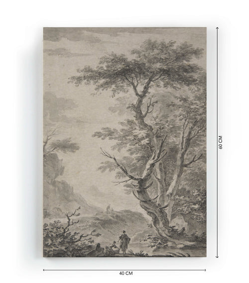 Canvas 60x40 Wasvrouw