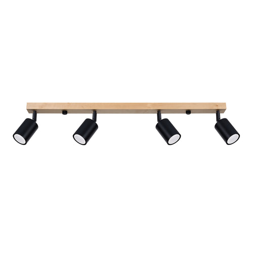 Sollux Lighting Plafondlamp VERDO 4 zwart - 96x65x17,5cm