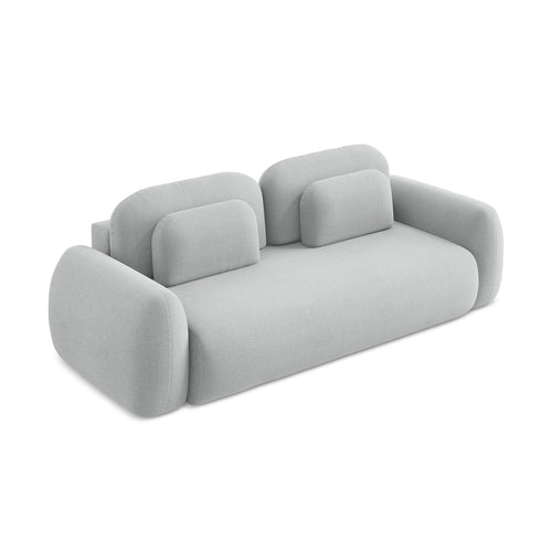 LaMiaSofa 3-zits slaapbank Ferretti - bouclé - lichtgrijs - 266x121x95