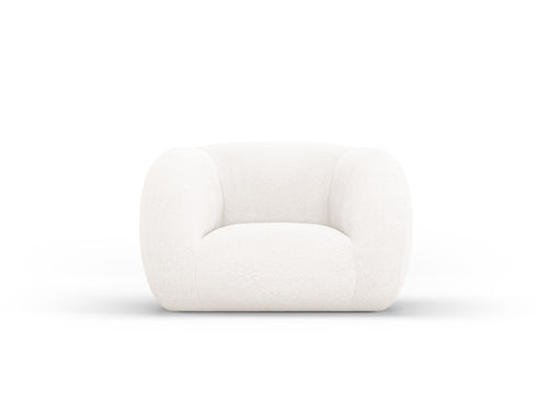 Cosmopolitan Design Fauteuil Essen boucle, wit - 95x130x86cm