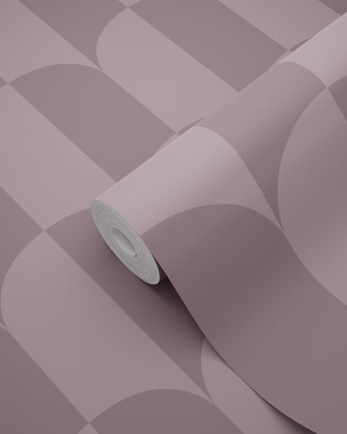 ESTAhome behang art deco bogen paars - 50 x 900 cm - 131234 - vtwonen shop