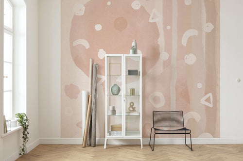 Sanders & Sanders fotobehang kunst terracotta roze - 300 x 280 cm - 612003 - vtwonen shop