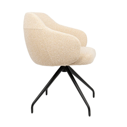 HelloChair eetkamerstoel HC05 Shulby - spinpoot black - cloud warm naturel - vtwonen shop