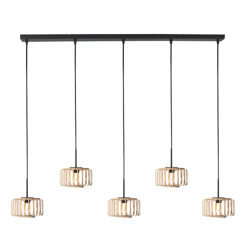 Mexlite hanglamp HaloSwap - 5 lichts - 110  x 160   cm - beige