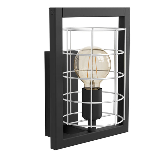 EGLO wandlamp Jubily - 22 cm - e27 - staal - industrieel - zwart - vtwonen shop