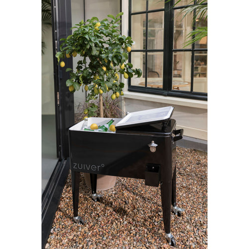Zuiver Cooler Be Cool Koelbox/ Koelwagen Tuin Zwart - vtwonen shop