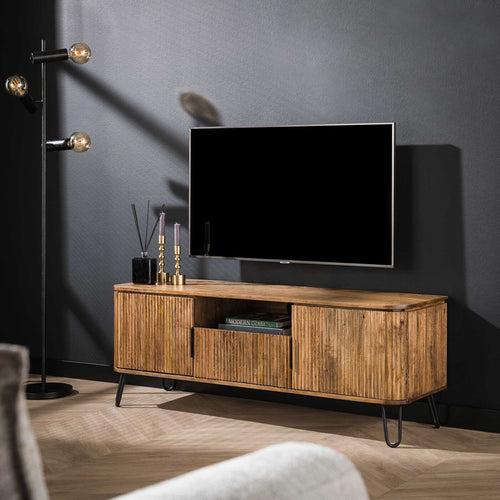 Giga Meubel Tv-meubel Wave - Naturel Hout - 135x40x50cm