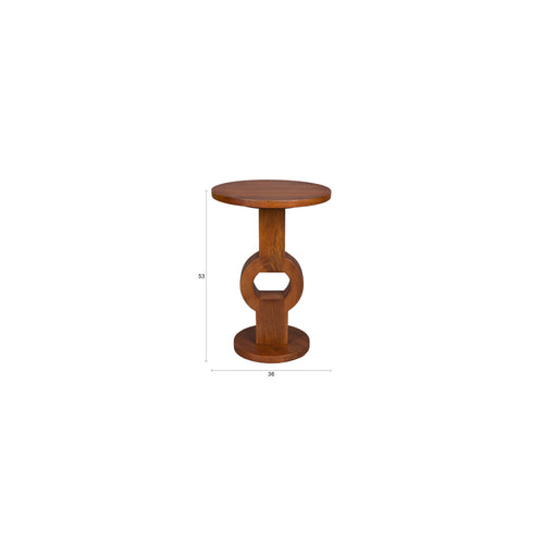 Dutchbone Tondo Bijzettafel Rond Mangohout Bruin - vtwonen shop