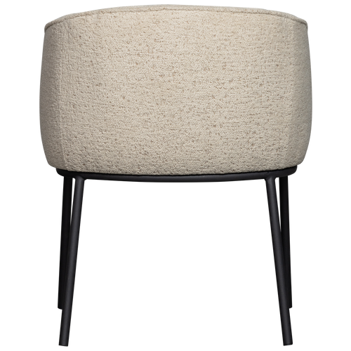 WOOOD eetkamerstoel Leon - Bouclé  - Naturel Melange - 77x61x63