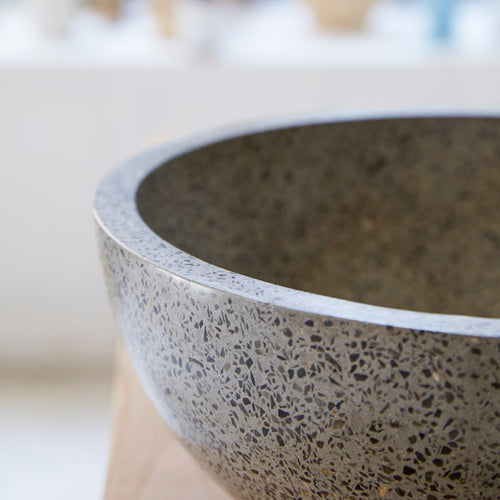 Tikamoon Waskom van terrazzo in grijs ∅ 40 cm - Grijs