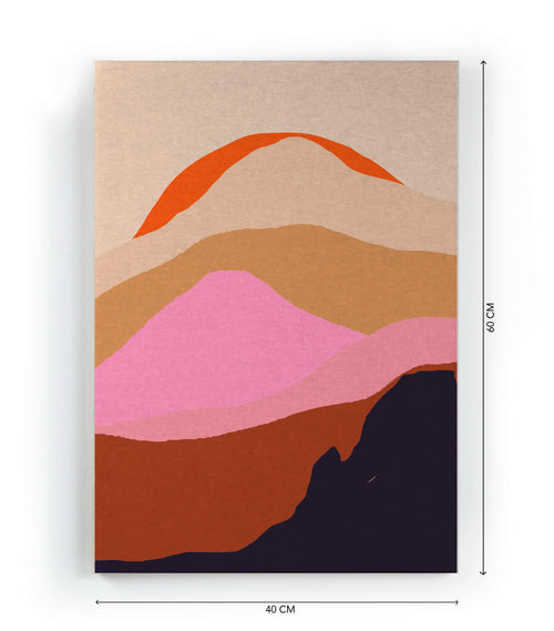 Canvas 60x40 Zonsondergang in de Bergen - vtwonen shop