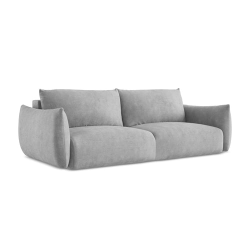 LaMiaSofa 3-zits slaapbank Savona - chenille stof - lichtgrijs - 230x105x90