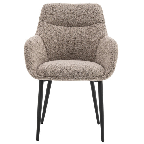 DÉJA Living Eetkamerstoel Noé - Taupe/Zwart - Zithoogte 47cm - Set van 2 - vtwonen shop