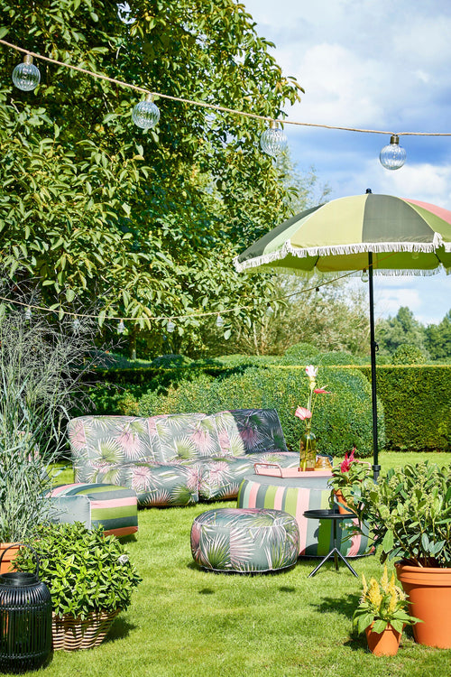 Mica Decorations Aston Dienbladtafel - H40 x Ø31 cm - Metaal - Zwart - vtwonen shop