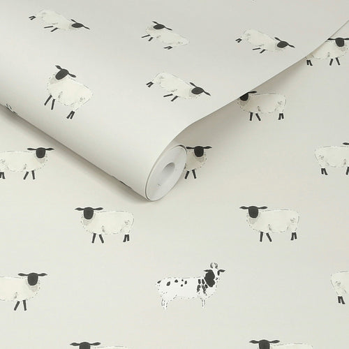 Sophie Allport Vliesbehang Kinderkamer - Sheep Off White