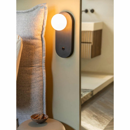 GOOD&MOJO wandlamp Java - zwart - Ø12.5cm