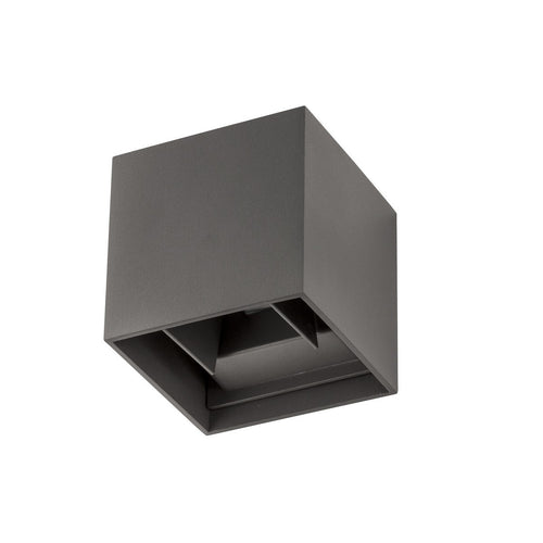 Merano Chicago 2-lichts up-down wandlamp voor buiten donkergrijs aluminium LED 2x3W 510Lm 3000K verstelbaar IP54