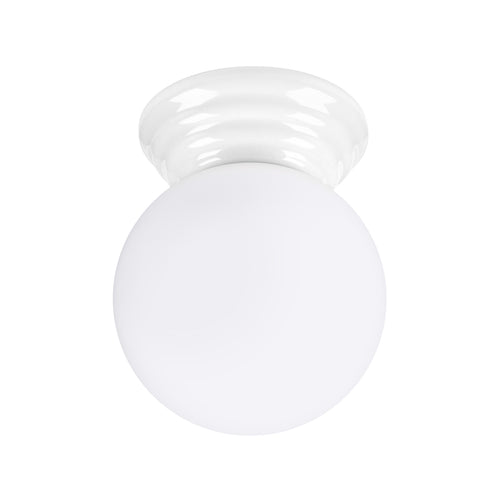 Sollux Lighting Plafondlamp ZORI wit IP44 - 12x16x12cm