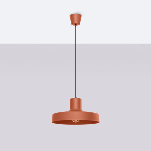 Sollux Lighting Hanglamp BILO rood oker - 35x35x120cm