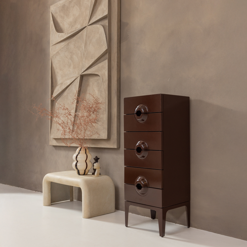 WOOOD ladekast 6 lades Merge - Hout - Bruin/Rood - 120x44x45 cm - vtwonen shop