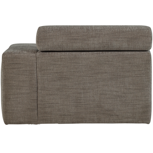 WOOOD chaise longue element arm rechts Novi - Polyester- Grijs Melange - 86x109x173