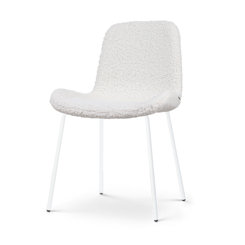 Nolon Nora-Fé Eetkamerstoel Teddy Wit - Stof - Witte Poten - vtwonen shop