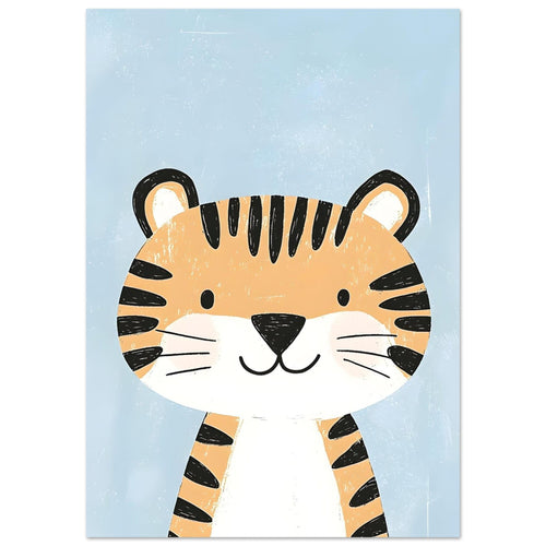 Artfulprints  Speelse tijger vriend   poster A4 21x29.7 cm - vtwonen shop