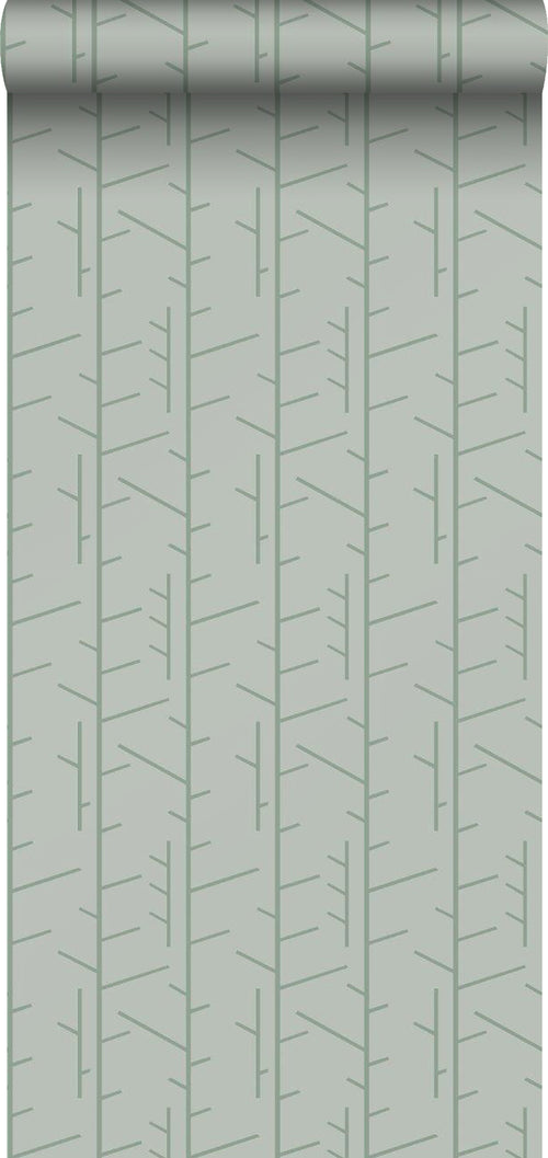 Borastapeter behang grafisch motief groen - 53 cm x 10.05 m - 660758 - vtwonen shop