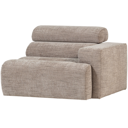 WOOOD 1-zits element bank arm rechts Novi - Polyester - Naturel Melange - 86x109x113
