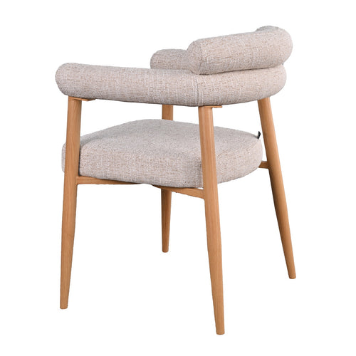 DÉJA Living Eetkamerstoel Lidingö - Beige/Naturel Stof - Set van 2