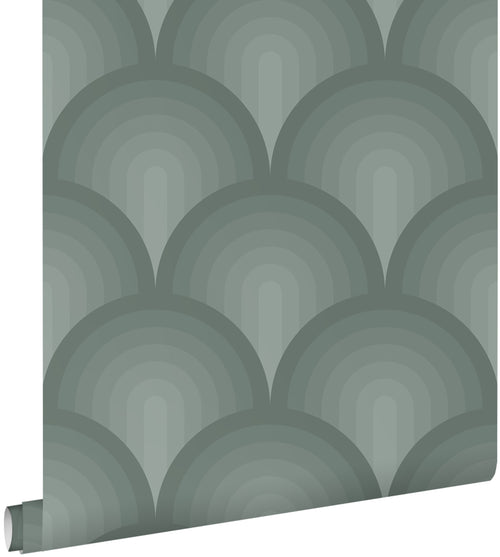 ESTAhome behang 3D-motief celadon groen - 50 x 900 cm - 131122 - vtwonen shop