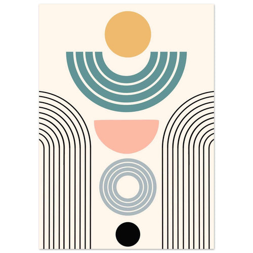 Artfulprints  Boho – Modern sunrise   poster 50x70 cm - vtwonen shop