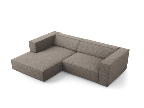 Cosmopolitan Design linker hoekbank Arendal 3-zits, chenille, grijs - 166x224x70cm
