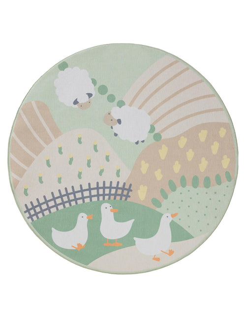 benuta kindervloerkleed Merle - veelkleurig - ø 120 cm