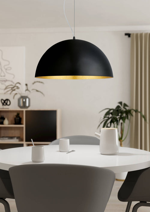 EGLO hanglamp Gaetano 1 - e27 - ø 53 cm - zwart/goud - vtwonen shop