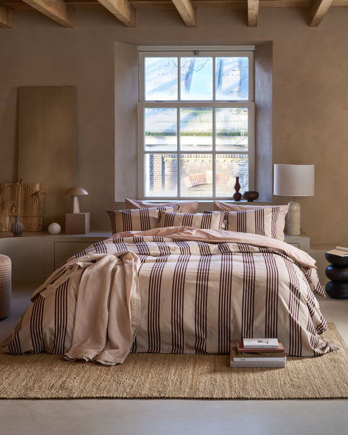vtwonen Dekbedovertrek Pure Stripe - 200 x 220 cm - Naturel