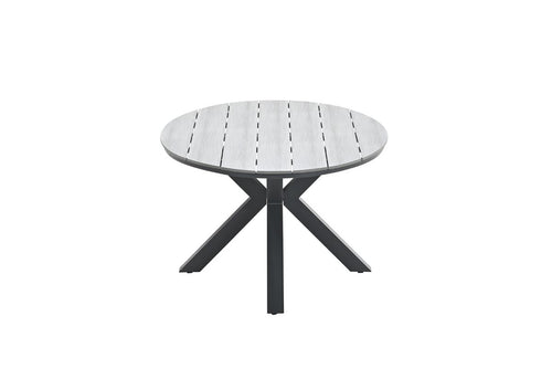 Edison tafel - ovaal - 180x115 cm - carbon black - grey teak Vironwood - vtwonen shop