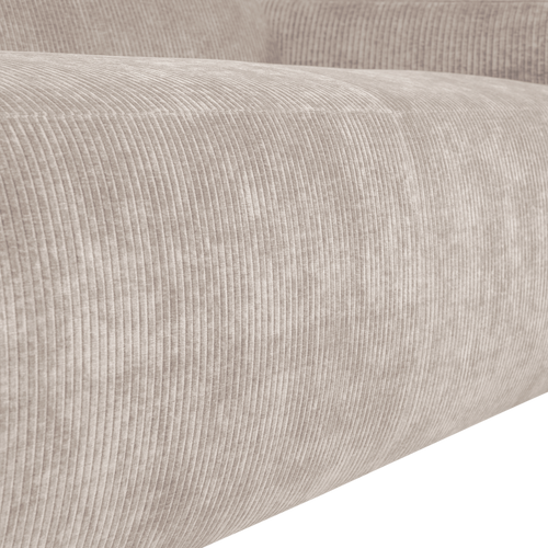 WOOOD 2-zits bank arm rechts Mojo Base - Rib - Ecru - 74x185x97