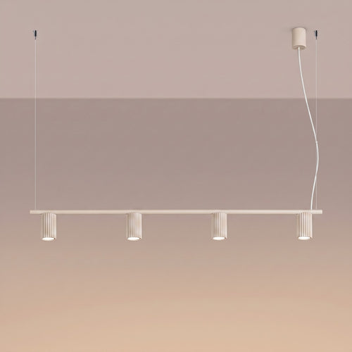 Sollux Lighting Kroonluchter KARBON 4 beige - 122x6,5x212cm