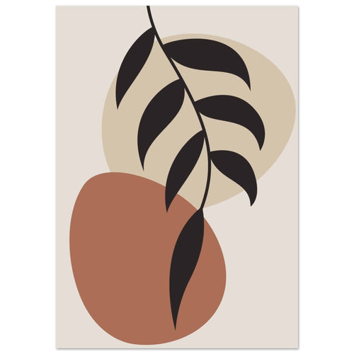 Artfulprints  Boho - Abstract leaf II   poster A4 21x29.7 cm - vtwonen shop