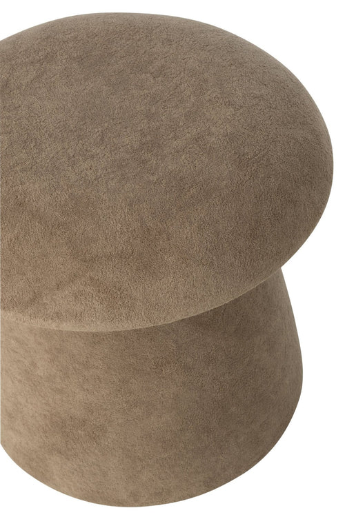 J-Line kruk Paddenstoel - hout - greige - small