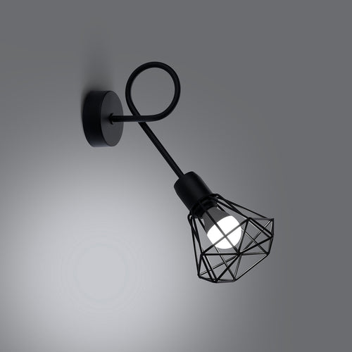 Sollux Lighting Wandlamp ARTEMIS 1S zwart - 15x28x30cm