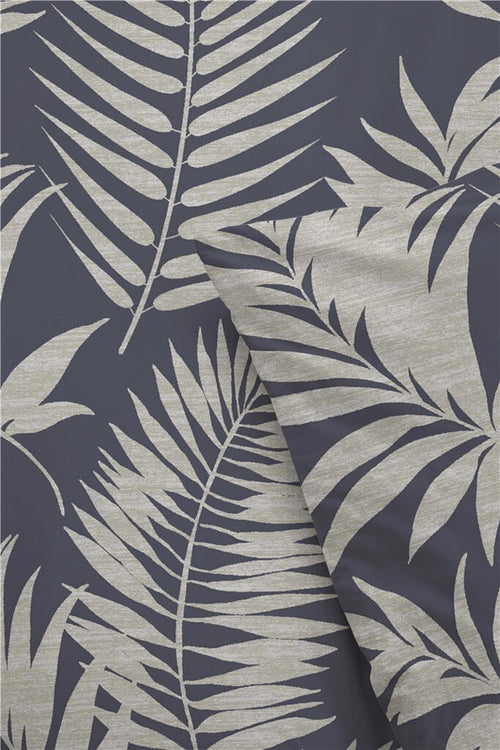 Byrklund - Dekbedovertrek Pretty Palm - 240x220 cm - Grijs / Blauw - vtwonen shop