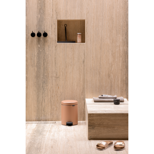Brabantia NewIcon Pedaalemmer, 5 liter, kunststof binnenemmer - Warm Copper