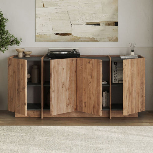 Calicosy - Dressoir ARVEN - Licht hout 180x45x80 cm