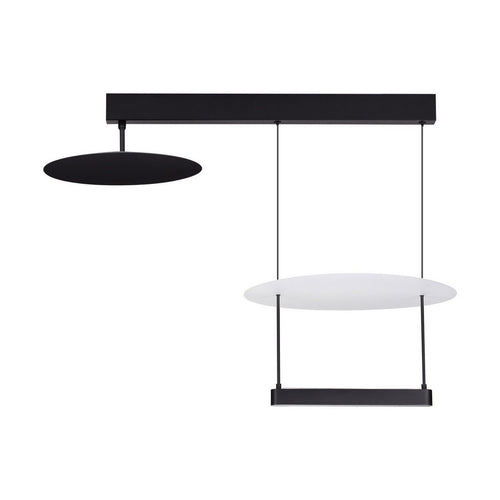Nova Luce DIONA Geïntegreerde LED-hanglamp voor plafond, zandzwart, wit, Triac dimbaar, LED 35W 2420lm 3000K