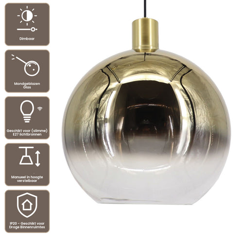 Artdelight Hanglamp Rosario 40 - Goud