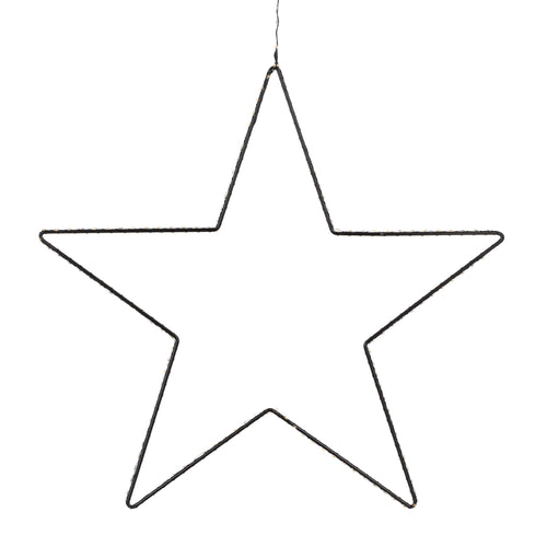 Luca Lighting Ster Hangend met Warm Witte LED Verlichting - H128 x Ø58 cm - Zwart - vtwonen shop