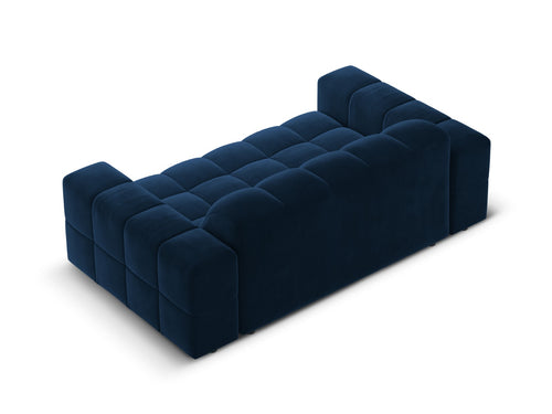 Cosmopolitan Design Bank Chicago 2-zits, flueel koningsblauw - 102x178x78cm