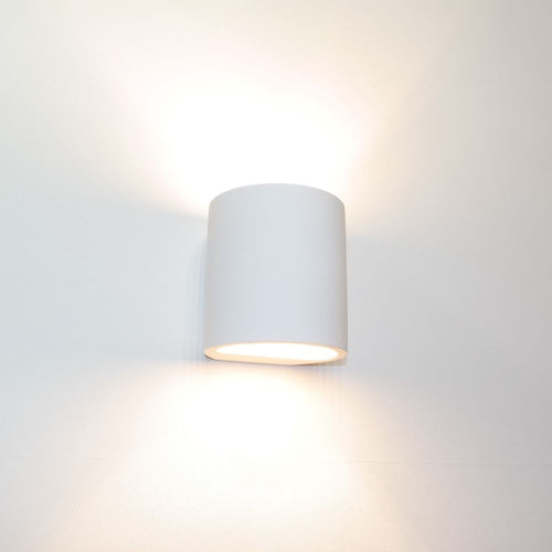 Artdelight Wandlamp Plaster Rond - Wit